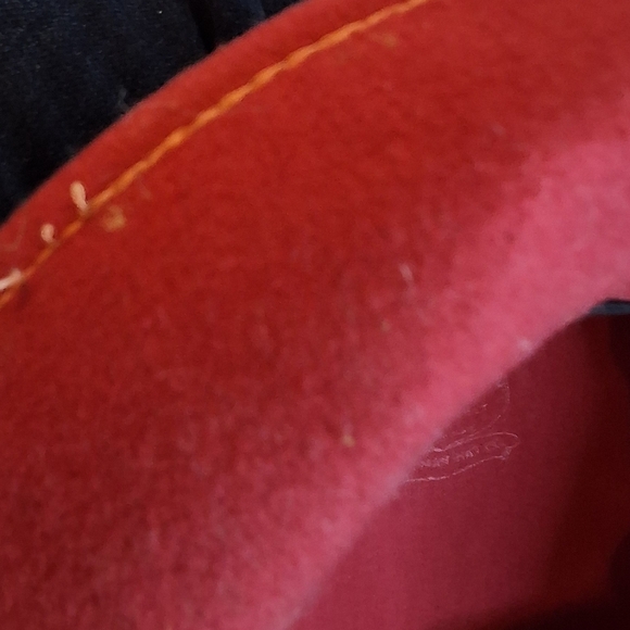 Vintage Hoiday Red Doeskin Wool Faux Fur Band Hat - Picture 9 of 11